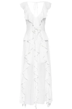 MISA Los Angeles Classic White|Maxi>CLAUDITA DRESS White