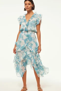 MISA Los Angeles Wedding Guest|Engagement Party>DAKOTA DRESS Turquoiseflorachiffon