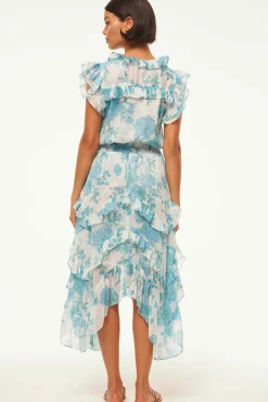 MISA Los Angeles Wedding Guest|Engagement Party>DAKOTA DRESS Turquoiseflorachiffon