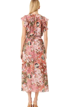 MISA Los Angeles Honeymoon|Midi>DALITA DRESS Resortbatikchiffon