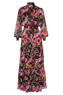 MISA Los Angeles Wedding Guest|Long-sleeve>DAPHNE DRESS Floragroovechiffon