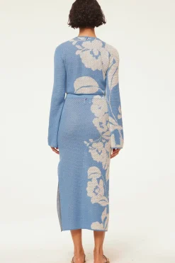 MISA Los Angeles Knits|Matching Sets>DARA SKIRT Bluehibiscusflora