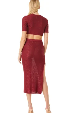 MISA Los Angeles Knits|Matching Sets>DARYA TOP Lipstickred