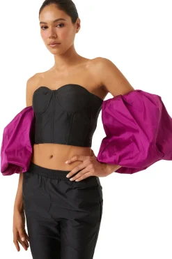MISA Los Angeles Tops>DITA TOP Black/magenta