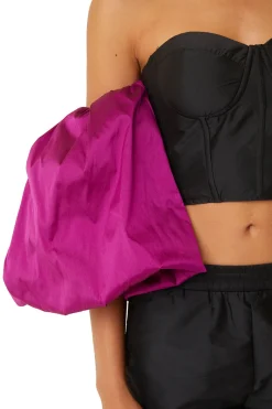 MISA Los Angeles Tops>DITA TOP Black/magenta