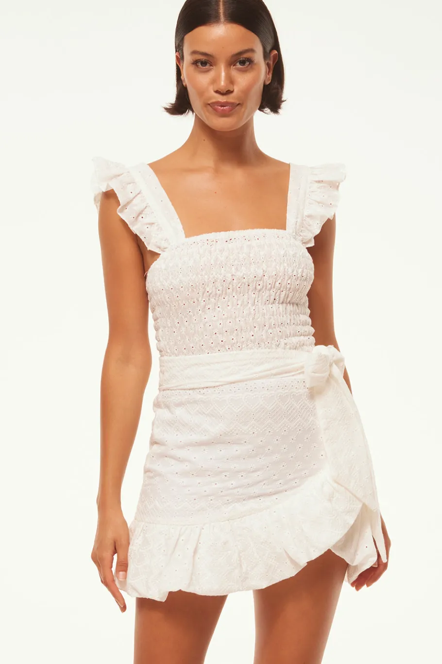 MISA Los Angeles Honeymoon|Classic White>EDEN SKIRT Whiteeyelet