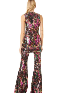 MISA Los Angeles Wedding Guest|Mini>EDIE DRESS Floragroovesequin