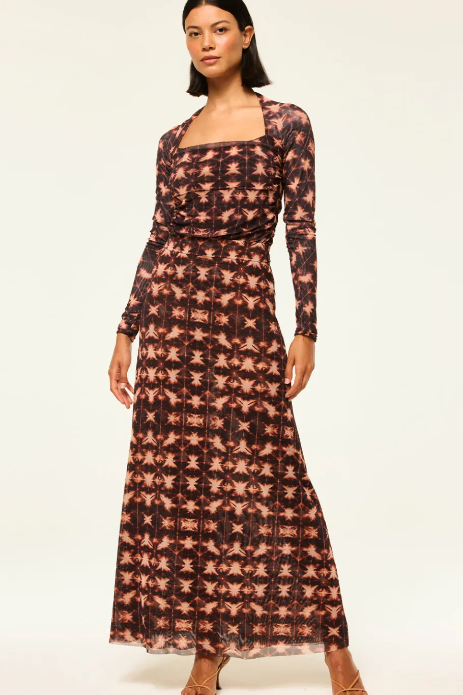 MISA Los Angeles Matching Sets|Jersey & Mesh>EKAT SKIRT Angelglow
