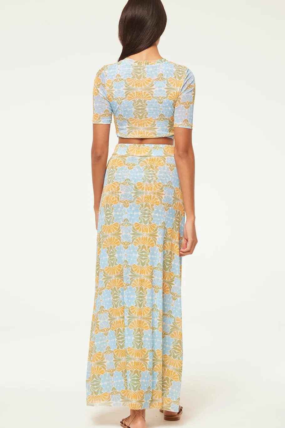 MISA Los Angeles Matching Sets|Jersey & Mesh>EKAT SKIRT Citrusslice
