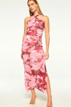 MISA Los Angeles Wedding Guest|Jersey & Mesh>ELAINE DRESS Florarosadamesh