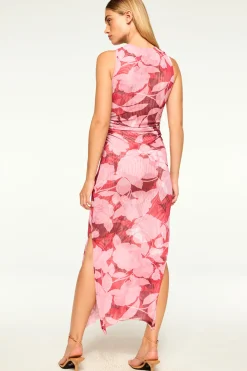 MISA Los Angeles Wedding Guest|Jersey & Mesh>ELAINE DRESS Florarosadamesh