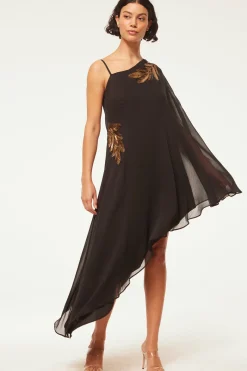 MISA Los Angeles Wedding Guest|Midi>ELANEH DRESS Blackpalmd'or