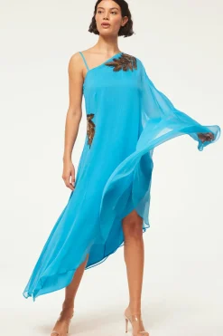MISA Los Angeles Wedding Guest|Midi>ELANEH DRESS Aquapalmd'or