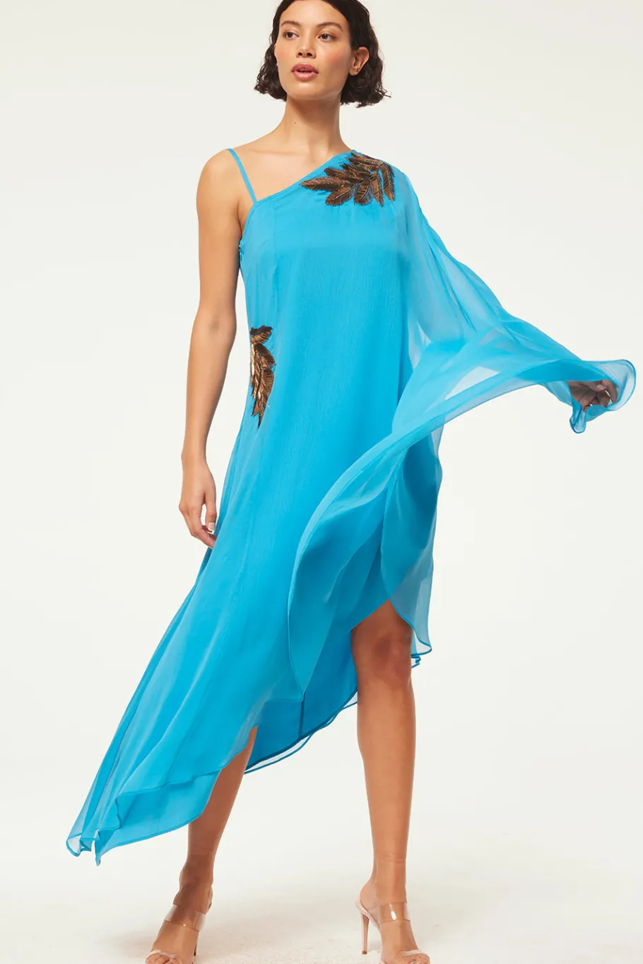 MISA Los Angeles Wedding Guest|Midi>ELANEH DRESS Aquapalmd'or