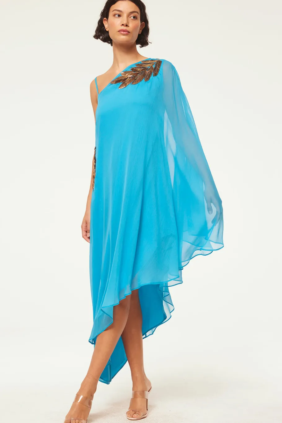 MISA Los Angeles Wedding Guest|Midi>ELANEH DRESS Aquapalmd'or