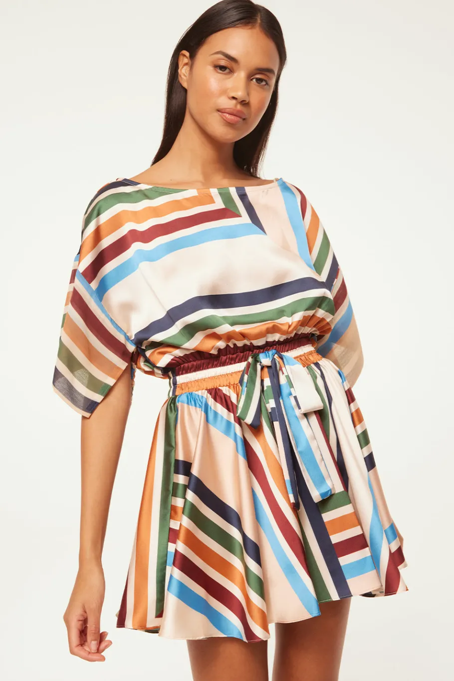 MISA Los Angeles Mini|Dresses>ELIA DRESS Sanmiguelstripemix