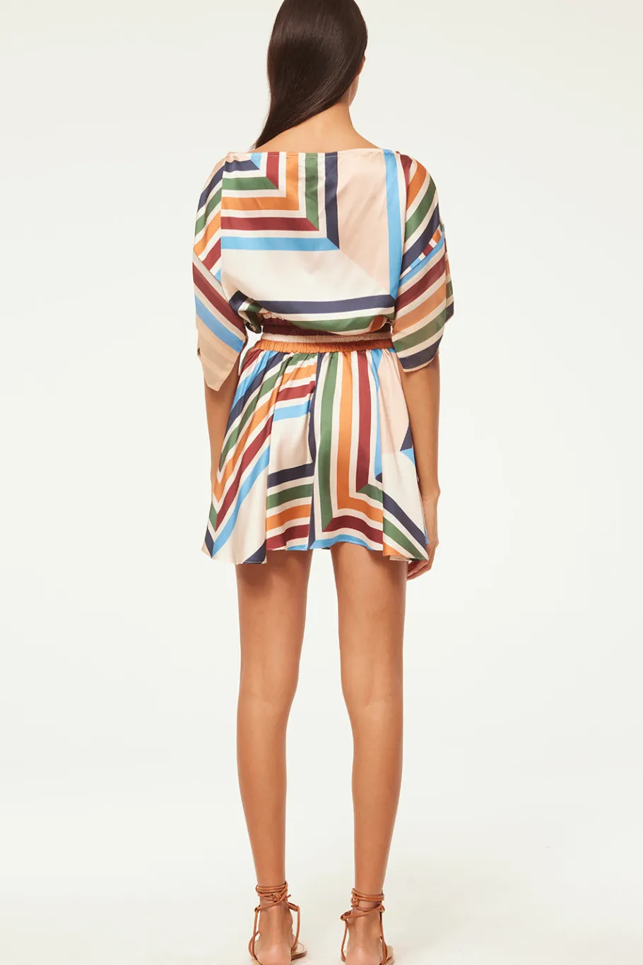 MISA Los Angeles Mini|Dresses>ELIA DRESS Sanmiguelstripemix