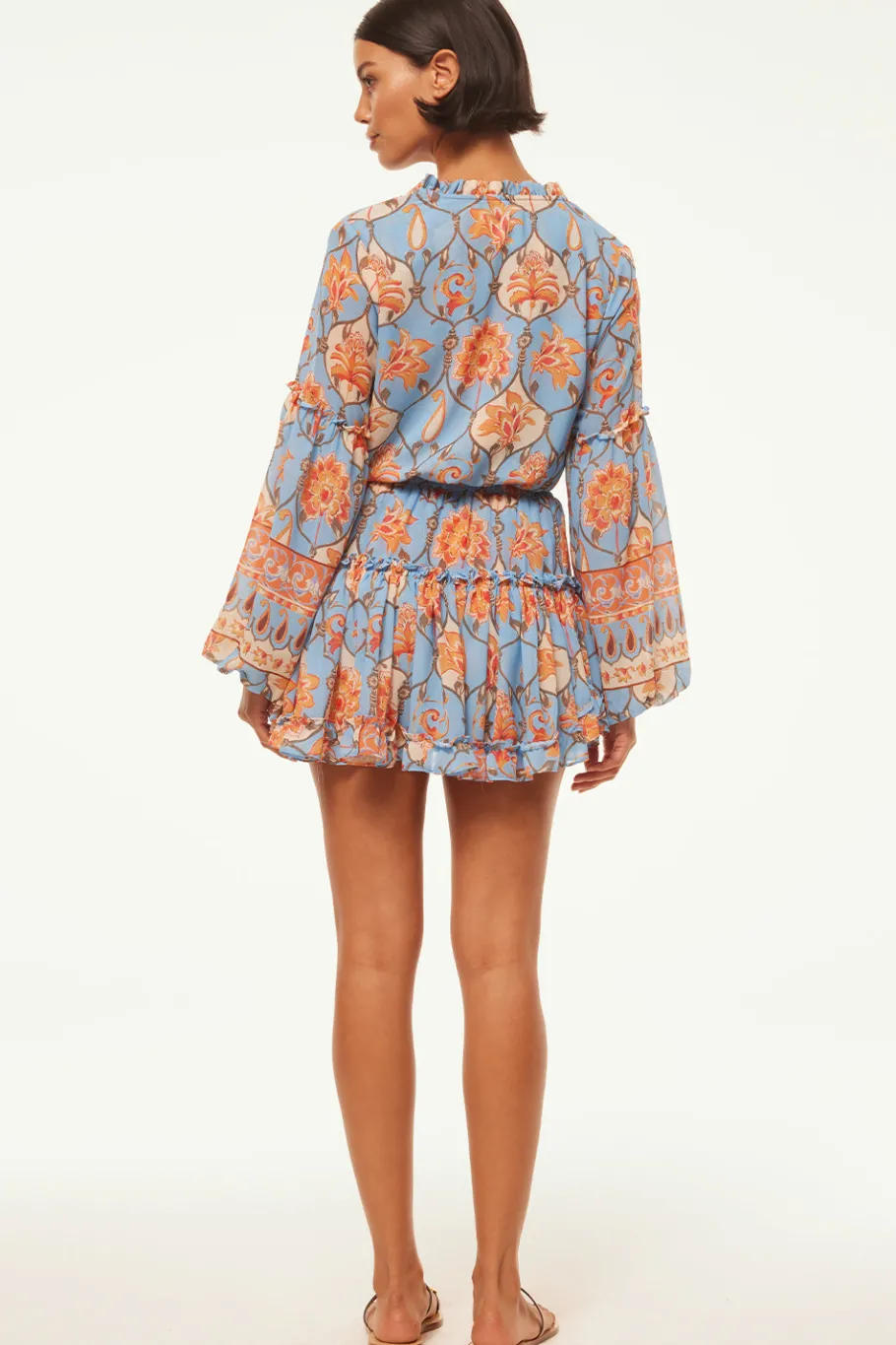 MISA Los Angeles Long-sleeve|Misa Classics>ELISABETTA DRESS Cagedfloral