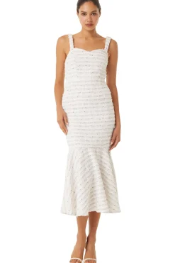 MISA Los Angeles Wedding Guest|Midi>ELKE DRESS Winterwhite