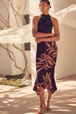 MISA Los Angeles Wedding Guest|Knit>EMBER DRESS Fernalglow
