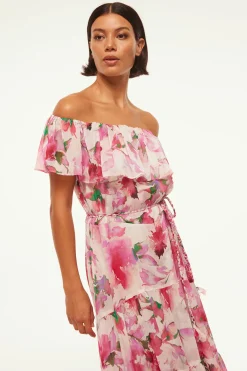 MISA Los Angeles Wedding Guest|Maxi>ESTELLA DRESS Gardenfuchsia