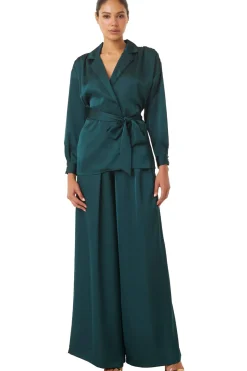 MISA Los Angeles Jackets|Tops>FARAH JACKET Emeraldsatin