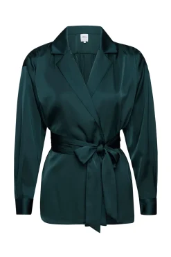 MISA Los Angeles Jackets|Tops>FARAH JACKET Emeraldsatin
