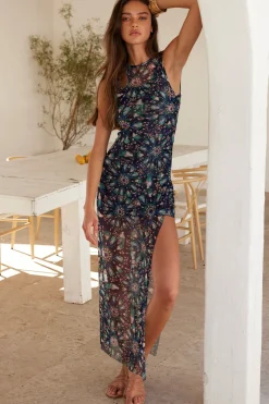 MISA Los Angeles Jersey & Mesh|Misa Classics>FERNANDA DRESS Indigoburst