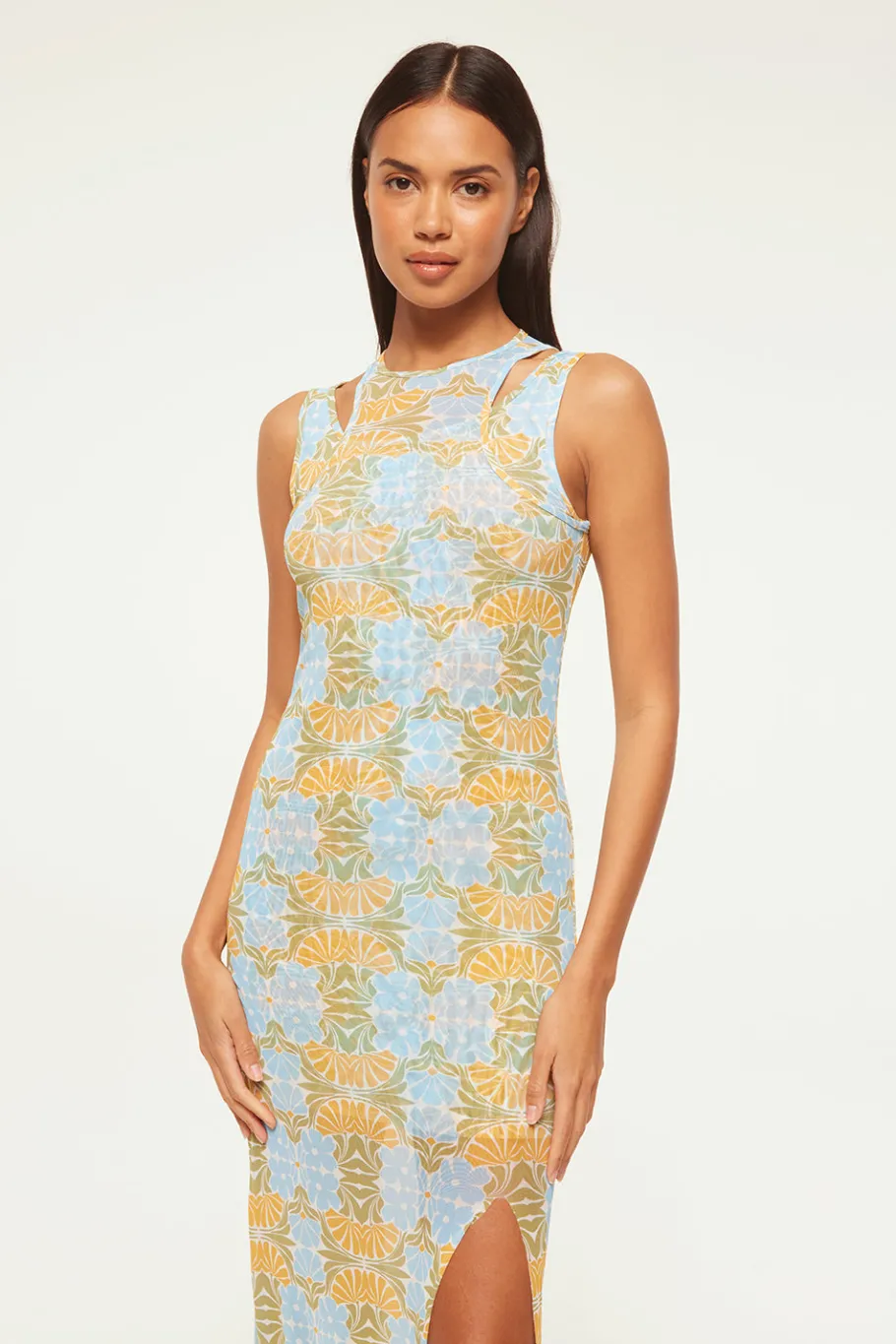 MISA Los Angeles Jersey & Mesh|Misa Classics>FERNANDA DRESS Citrusslice