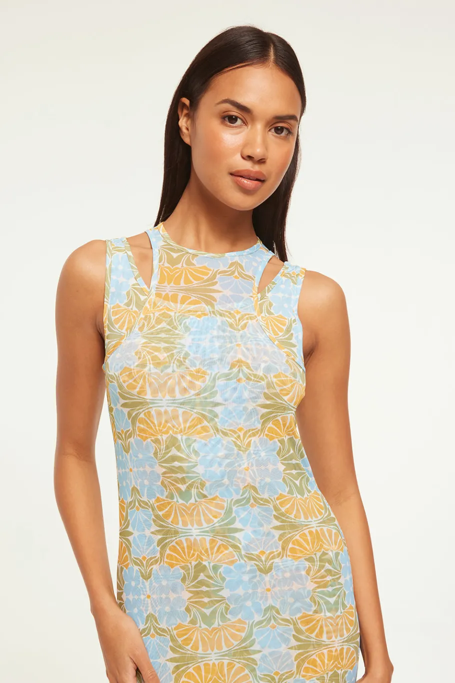 MISA Los Angeles Jersey & Mesh|Misa Classics>FERNANDA DRESS Citrusslice