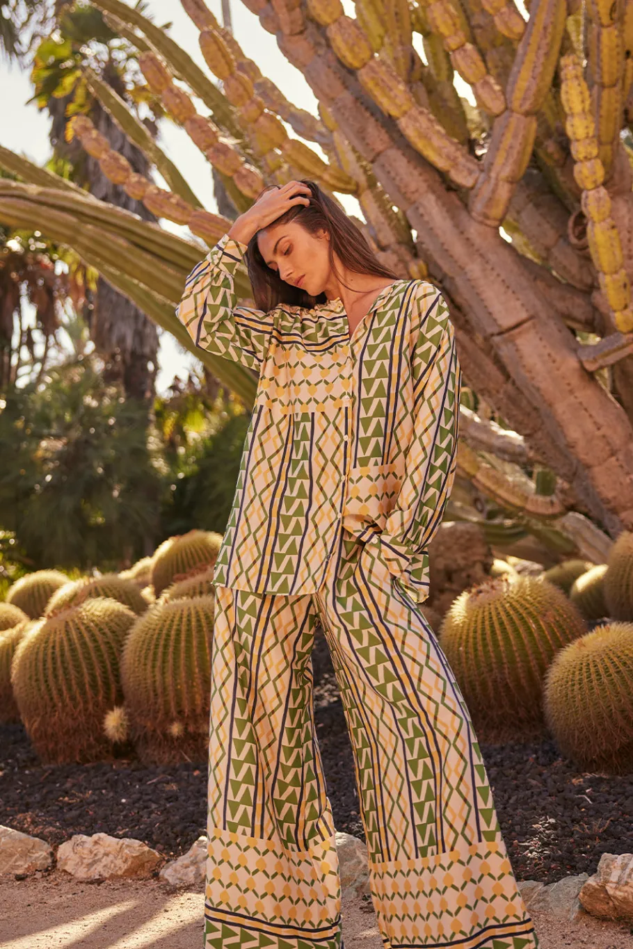 MISA Los Angeles Matching Sets|Pants>FILOMENA PANT Limoncellogeosatin
