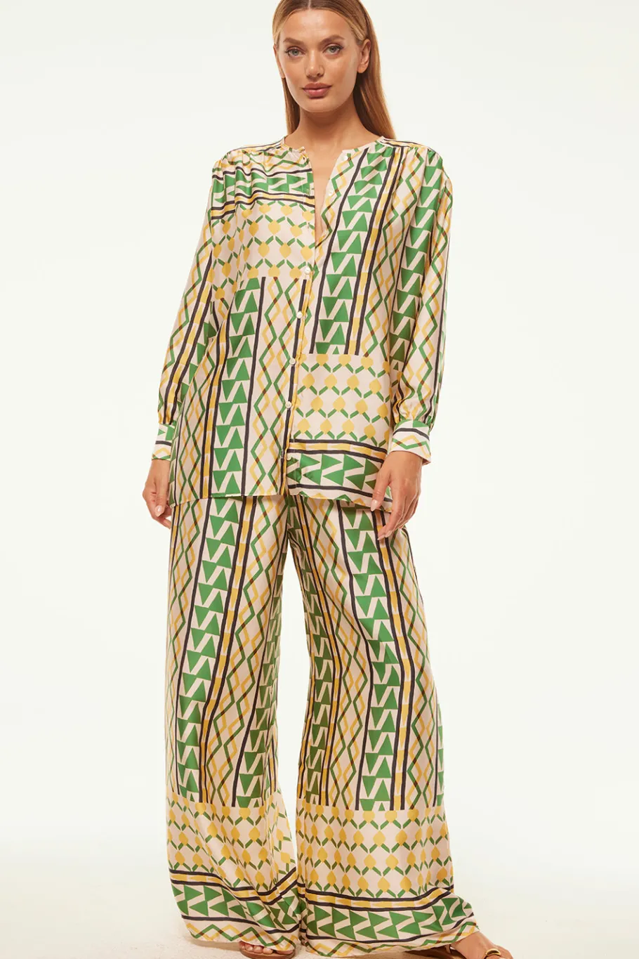 MISA Los Angeles Matching Sets|Pants>FILOMENA PANT Limoncellogeosatin