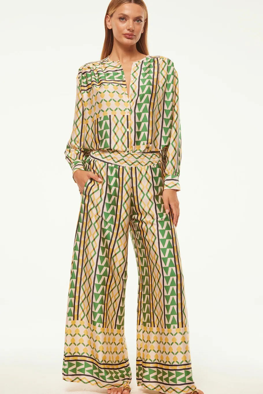 MISA Los Angeles Matching Sets|Pants>FILOMENA PANT Limoncellogeosatin