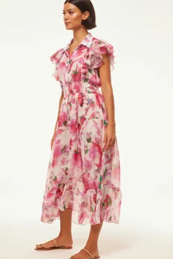 MISA Los Angeles Engagement Party|Midi>FLORENCIA DRESS Gardenfuchsia
