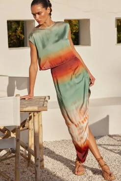 MISA Los Angeles Matching Sets|Skirts & Shorts>FRANKA SKIRT Carnelianombre