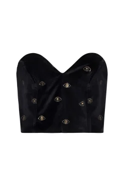 MISA Los Angeles Exclusives|Tops>GEORGIA BUSTIER Black