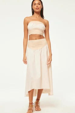 MISA Los Angeles Matching Sets|Tops>GOLNAZ TOP Ivorylinenmix