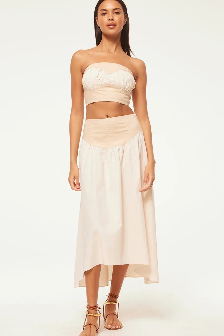 MISA Los Angeles Matching Sets|Tops>GOLNAZ TOP Ivorylinenmix