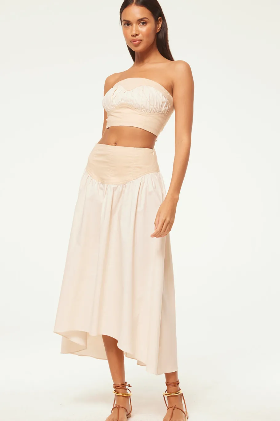 MISA Los Angeles Matching Sets|Tops>GOLNAZ TOP Ivorylinenmix