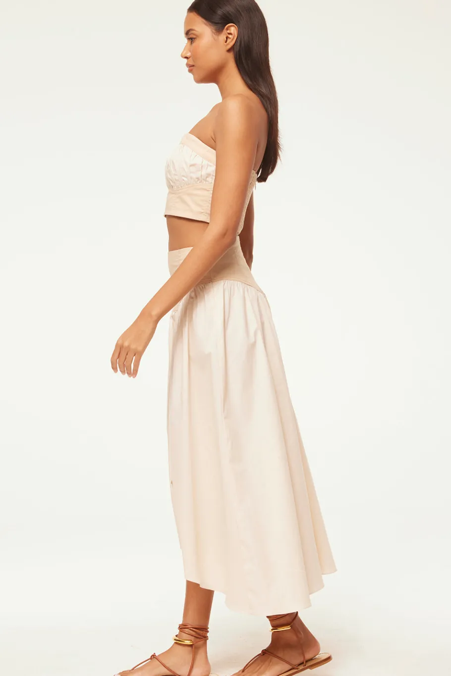 MISA Los Angeles Matching Sets|Tops>GOLNAZ TOP Ivorylinenmix