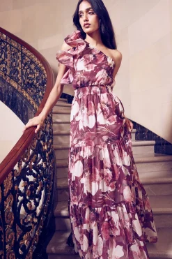 MISA Los Angeles Wedding Guest|Misa Classics>ILARIA DRESS Floratropicalmix