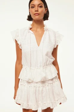MISA Los Angeles Honeymoon|Classic White>ILIANA DRESS Whiteeyelet