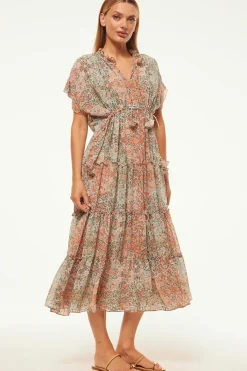 MISA Los Angeles Midi|Exclusives>ILYA DRESS Ombretapestry