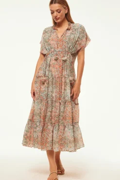 MISA Los Angeles Midi|Exclusives>ILYA DRESS Ombretapestry