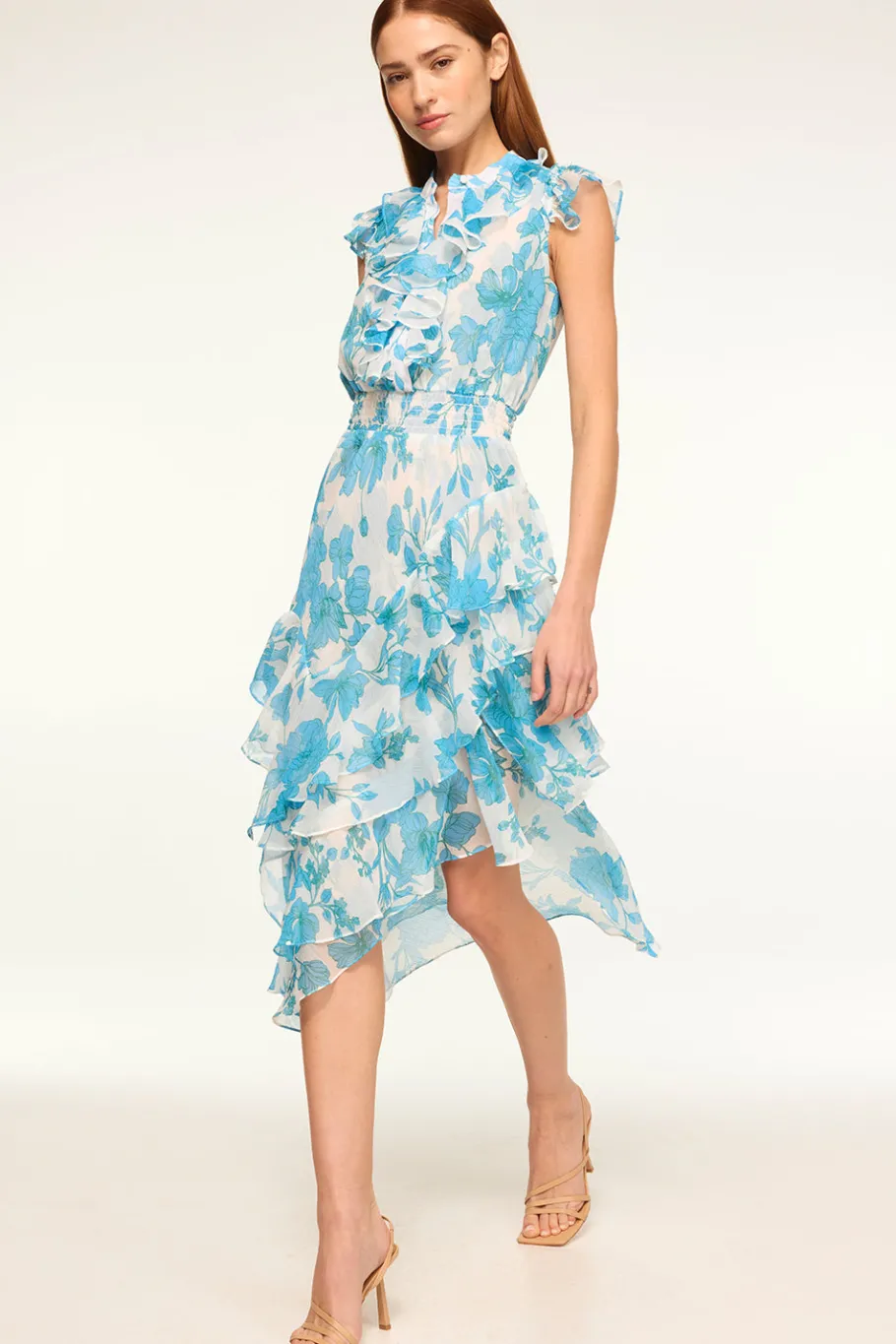 MISA Los Angeles Engagement Party|Misa Classics>ILYSA DRESS Turquoiseflorachiffon