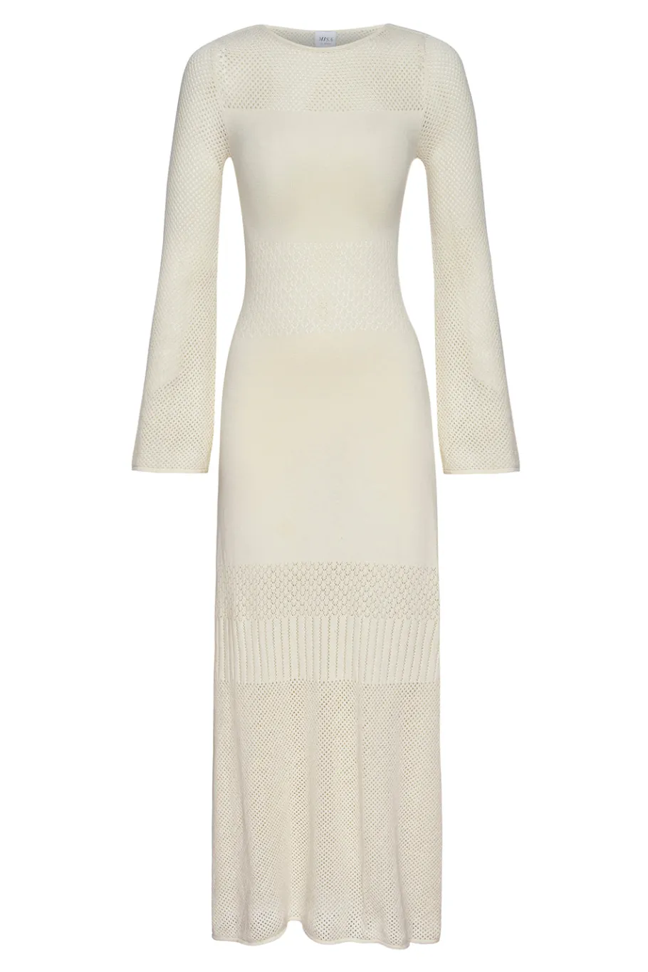 MISA Los Angeles Knit|Long-sleeve>IRENE DRESS Ivory