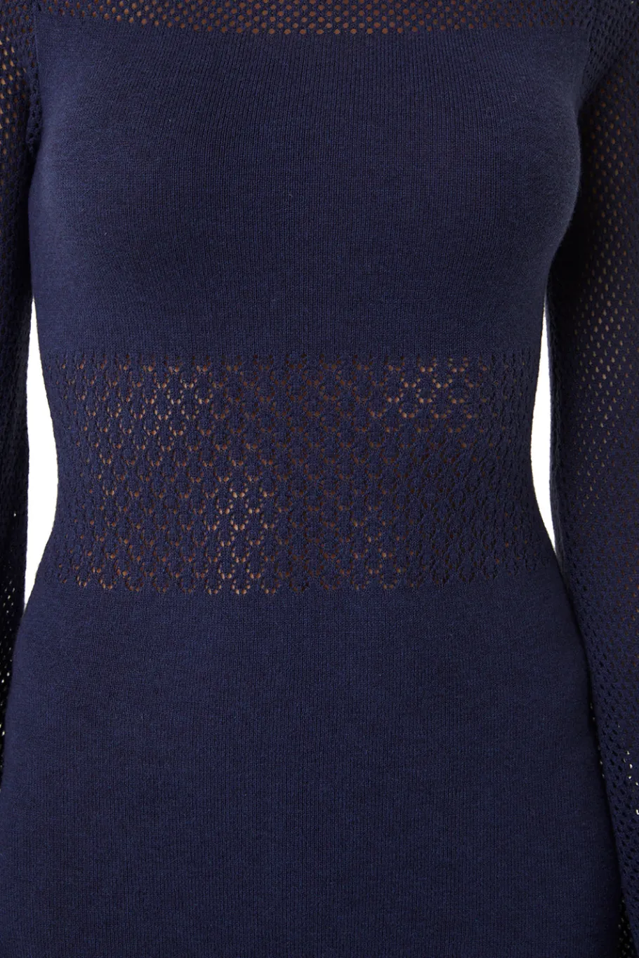 MISA Los Angeles Knit|Long-sleeve>IRENE DRESS Midnightblue