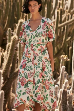 MISA Los Angeles Midi|Dresses>JAMILA DRESS Malikapaisleyfloral