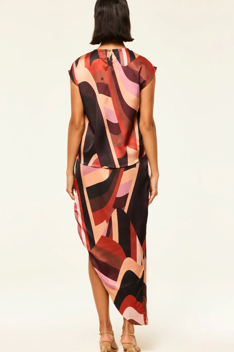 MISA Los Angeles Matching Sets|Tops>JESSIE TOP Canyonstripesatin