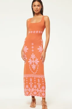 MISA Los Angeles Wedding Guest|Knit>KALIL DRESS Pinkflorasantiago